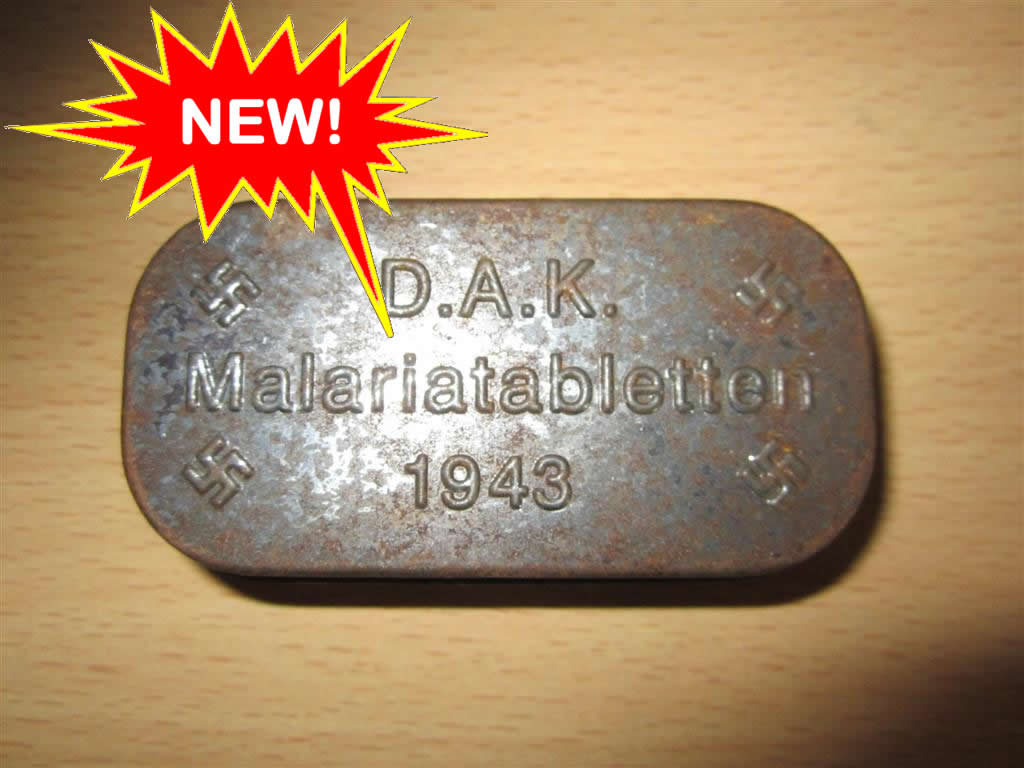 WW2 German DAK Malaria Tablets in Tin